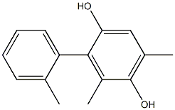 2,6-Dimethyl-3-(2-methylphenyl)benzene-1,4-diol 구조식 이미지