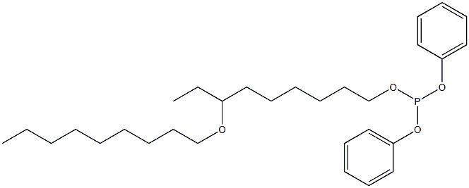 Phosphorous acid 7-(nonyloxy)nonyldiphenyl ester Structure