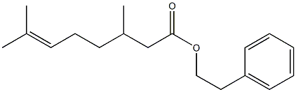 3,7-Dimethyl-6-octenoic acid [2-phenylethyl] ester 구조식 이미지