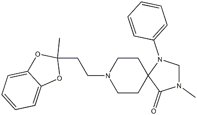 3-Methyl-8-[2-(2-methyl-1,3-benzodioxol-2-yl)ethyl]-1-phenyl-1,3,8-triazaspiro[4.5]decan-4-one Structure