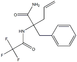 N-(1-Carbamoyl-1-benzyl-3-butenyl)trifluoroacetamide 구조식 이미지