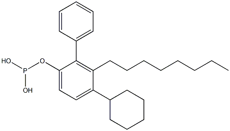 Phosphorous acid cyclohexylphenyl(3-octylphenyl) ester Structure