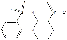 6,6a,7,8,9,10-Hexahydro-7-nitropyrido[2,1-c][1,2,4]benzothiadiazine 5,5-dioxide Structure