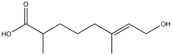 8-Hydroxy-2,6-dimethyl-6-octenoic acid Structure