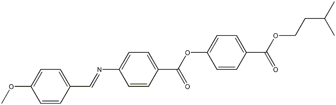 4-[4-(4-Methoxybenzylideneamino)benzoyloxy]benzoic acid isopentyl ester 구조식 이미지