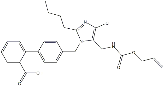4'-[[2-Butyl-4-chloro-5-[(2-propenyloxy)carbonylaminomethyl]-1H-imidazol-1-yl]methyl]-1,1'-biphenyl-2-carboxylic acid Structure