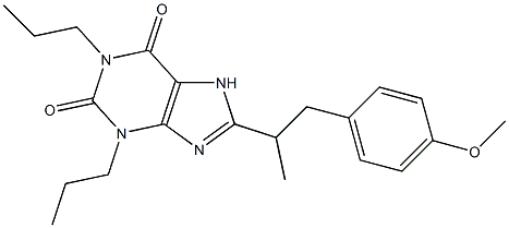 1,3-Dipropyl-8-[1-methyl-2-(4-methoxyphenyl)ethyl]xanthine Structure