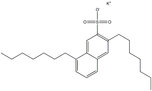 3,8-Diheptyl-2-naphthalenesulfonic acid potassium salt Structure