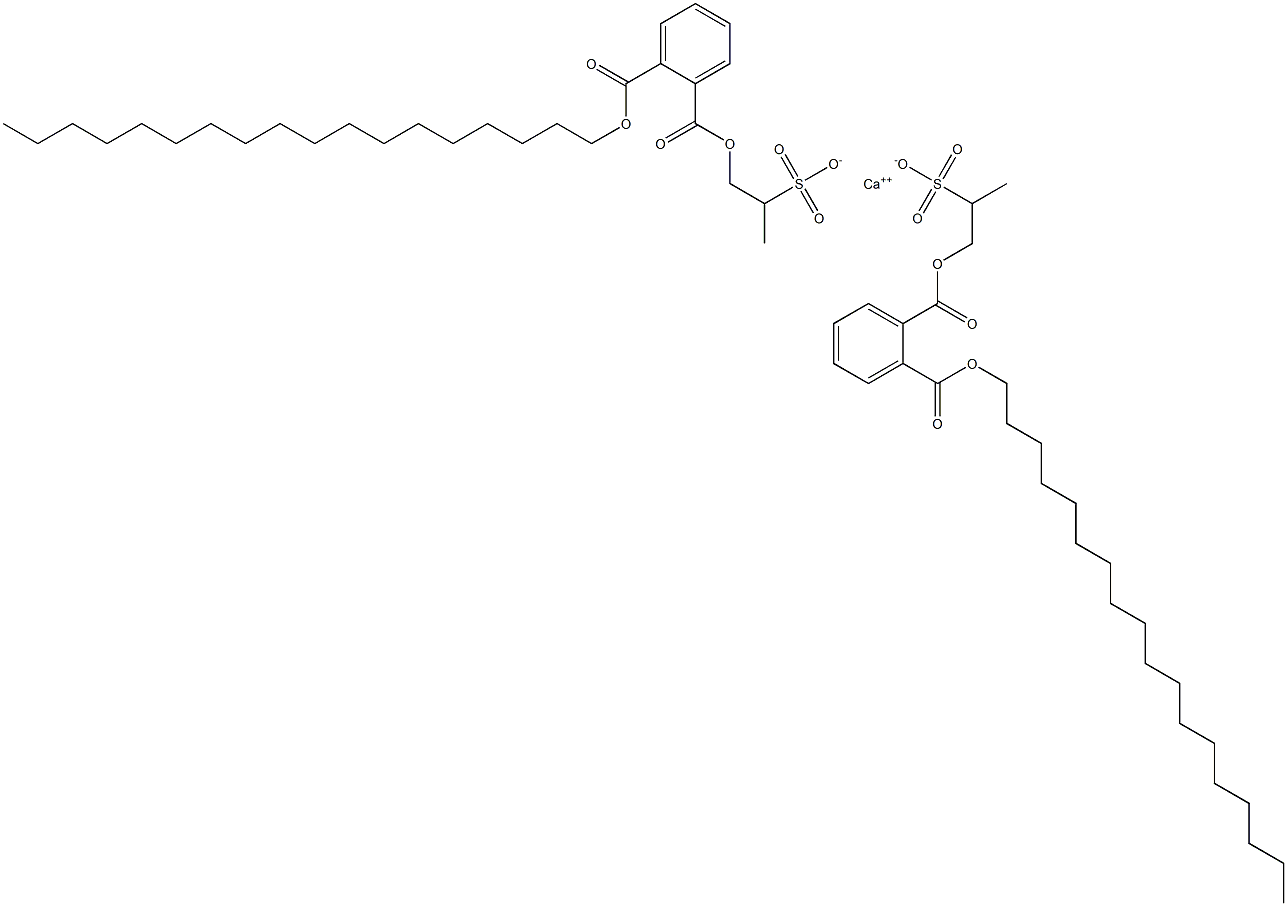 Bis[1-[(2-octadecyloxycarbonylphenyl)carbonyloxy]propane-2-sulfonic acid]calcium salt Structure