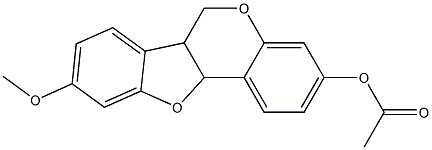 6a,11a-Dihydro-9-methoxy-6H-benzofuro[3,2-c][1]benzopyran-3-ol acetate 구조식 이미지