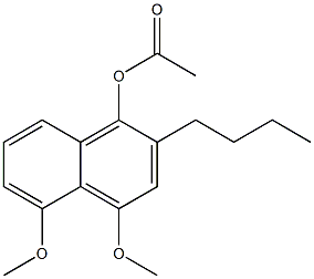 1-Acetoxy-2-butyl-4-methoxy-5-methoxynaphthalene 구조식 이미지