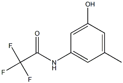 N-(3-Hydroxy-5-methylphenyl)trifluoroacetamide 구조식 이미지