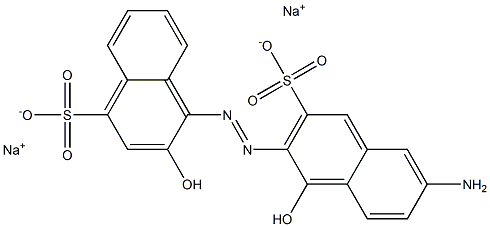 6'-Amino-1',2-dihydroxy-(1,2'-azobisnaphthalene)-3',4-disulfonic acid disodium salt 구조식 이미지