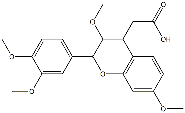 3,7-Dimethoxy-2-(3,4-dimethoxyphenyl)chroman-4-yl=acetate 구조식 이미지