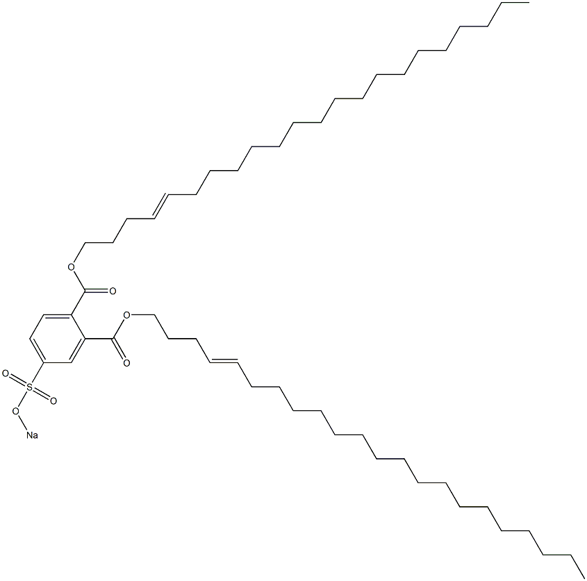 4-(Sodiosulfo)phthalic acid di(4-docosenyl) ester 구조식 이미지