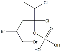 Phosphoric acid hydrogen (2,3-dibromopropyl)(1,2-dichloropropyl) ester Structure