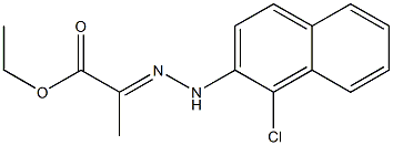 2-[[(1-Chloro-2-naphtyl)amino]imino]propanoic acid ethyl ester 구조식 이미지