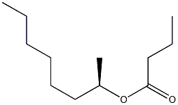 Butyric acid (R)-1-methylheptyl ester Structure