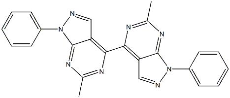 4,4'-Bi[6-methyl-1-phenyl-1H-pyrazolo[3,4-d]pyrimidine] 구조식 이미지