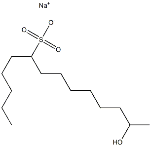 13-Hydroxytetradecane-6-sulfonic acid sodium salt Structure