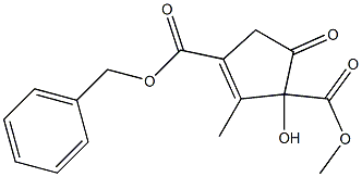 4-Benzyloxycarbonyl-2-hydroxy-2-methoxycarbonyl-3-methyl-3-cyclopenten-1-one Structure