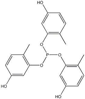 Phosphorous acid tri(3-hydroxy-6-methylphenyl) ester 구조식 이미지