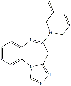 5-[Bis(2-propenyl)amino]-4H-[1,2,4]triazolo[4,3-a][1,5]benzodiazepine Structure