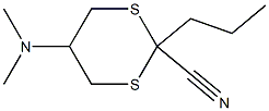 2-Propyl-5-(dimethylamino)-1,3-dithiane-2-carbonitrile Structure