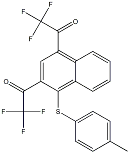 2,4-Bis(trifluoroacetyl)-1-(p-tolylthio)naphthalene Structure