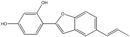 4-[5-[(E)-1-Propenyl]benzofuran-2-yl]-1,3-benzenediol Structure