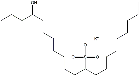 18-Hydroxyhenicosane-10-sulfonic acid potassium salt 구조식 이미지