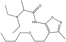 N-[4-(2-Butoxyethyl)-3-methylisoxazol-5-yl]-2-(diethylamino)propionamide 구조식 이미지