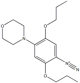 4-Morpholino-2,5-dipropoxybenzenediazonium Structure