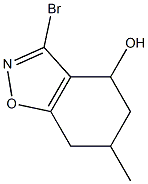 3-Bromo-4,5,6,7-tetrahydro-6-methyl-1,2-benzisoxazol-4-ol 구조식 이미지