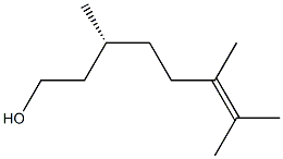 [R,(+)]-3,6,7-Trimethyl-6-octene-1-ol Structure