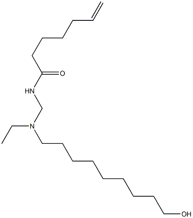 N-[[N-Ethyl-N-(9-hydroxynonyl)amino]methyl]-6-heptenamide 구조식 이미지