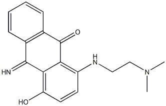 1-[2-(Dimethylamino)ethylamino]-4-hydroxy-10-iminoanthracen-9(10H)-one 구조식 이미지