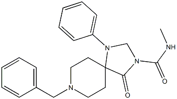 8-Benzyl-N-methyl-4-oxo-1-phenyl-1,3,8-triazaspiro[4.5]decane-3-carboxamide 구조식 이미지