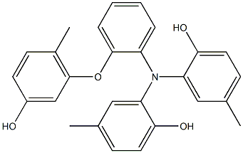 N,N-Bis(2-hydroxy-5-methylphenyl)-2-(3-hydroxy-6-methylphenoxy)benzenamine Structure