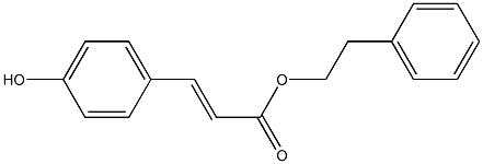 4-Hydroxycinnamic acid phenethyl ester Structure