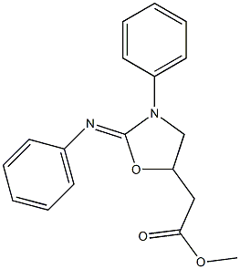 2-(Phenylimino)-3-phenyloxazolidine-5-acetic acid methyl ester Structure