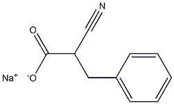 2-Cyano-3-phenylpropionic acid sodium salt Structure