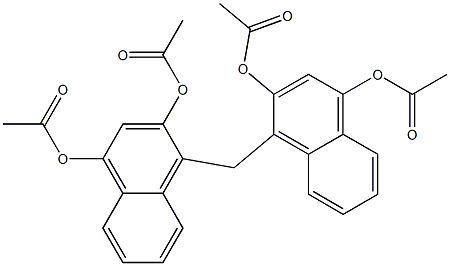 4,4'-Methylenebis(1,3-naphthalenediol)tetraacetate Structure