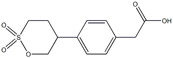 5-[4-(Carboxymethyl)phenyl]-1,2-oxathiane 2,2-dioxide 구조식 이미지