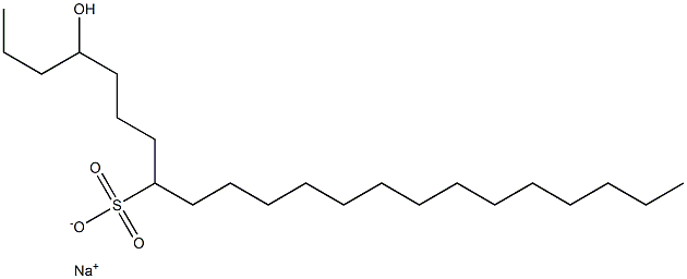 4-Hydroxydocosane-8-sulfonic acid sodium salt Structure