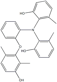 N,N-Bis(2-hydroxy-6-methylphenyl)-2-(3-hydroxy-2,6-dimethylphenoxy)benzenamine Structure