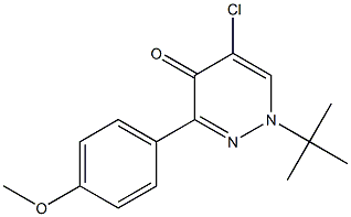 1-(tert-Butyl)-5-chloro-3-(p-methoxyphenyl)-pyridazin-4(1H)-one 구조식 이미지