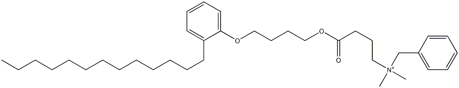 N,N-Dimethyl-N-benzyl-N-[3-[[4-(2-tridecylphenyloxy)butyl]oxycarbonyl]propyl]aminium 구조식 이미지