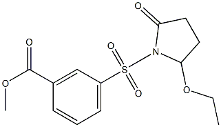 5-Ethoxy-1-[[3-(methoxycarbonyl)phenyl]sulfonyl]pyrrolidin-2-one Structure