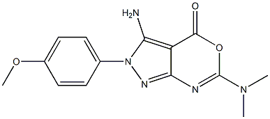 3-Amino-6-(dimethylamino)-2-(4-methoxyphenyl)pyrazolo[3,4-d][1,3]oxazin-4(2H)-one Structure